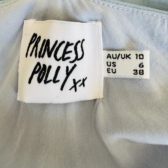 Princess Polly Jessa Mini Powder Blue Spaghetti Straps Womens Dress Small Medium - Picture 5 of 11